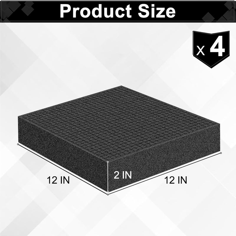 ToLanbbt 4P Pick and Pluck Pre Cubed Foams, 12 x 12 x 2 IN Customizable Pick Apart Foams Polyurethane Sheets Inserts, Pre Cutted Case Foams Pads for Board Game Tool Interlock Box Camera Storage Drawer - Image 2